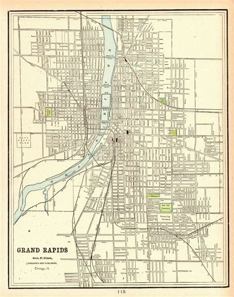 Map of Grand Rapids Michigan